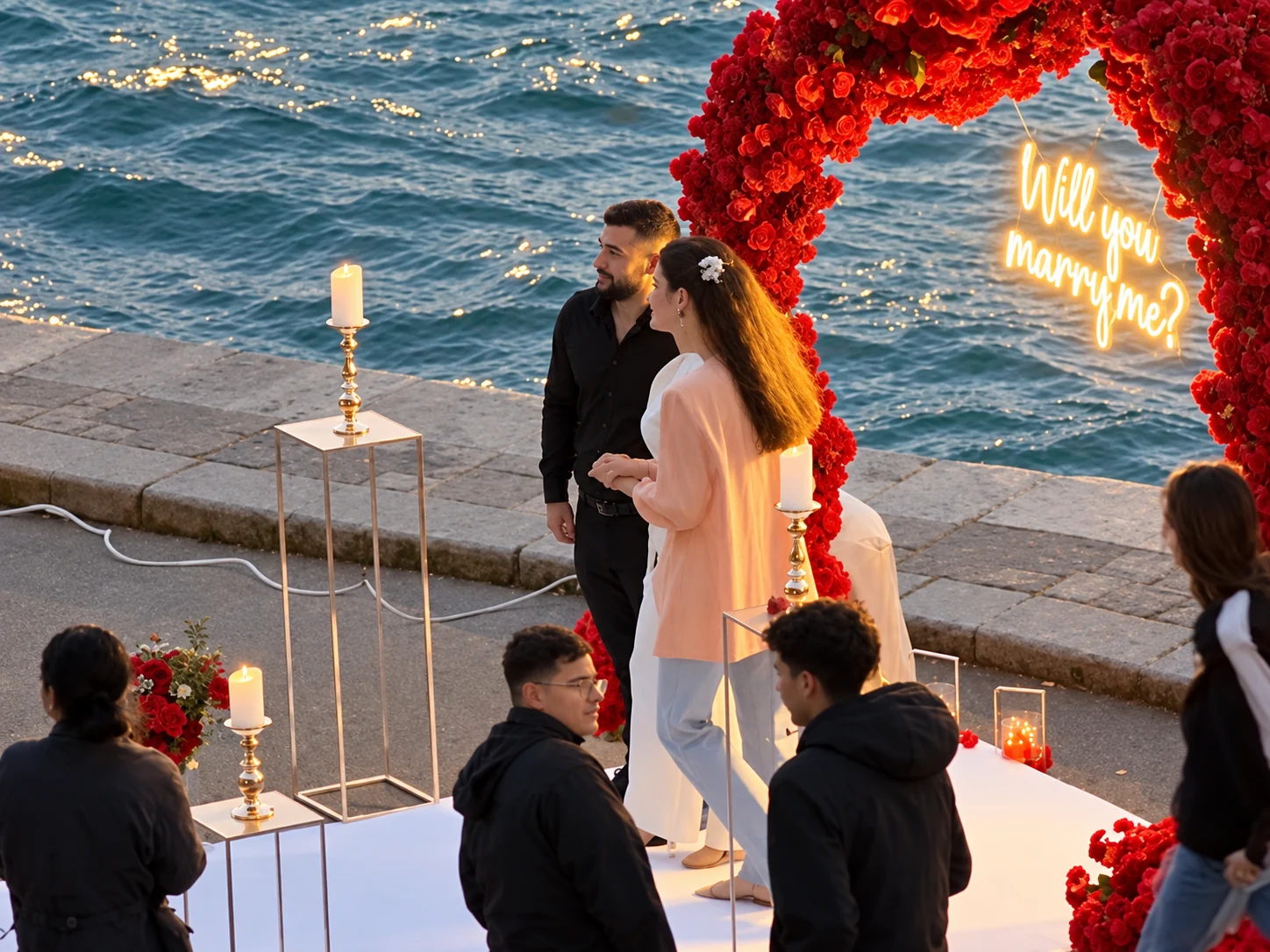 Proposal photography by the water